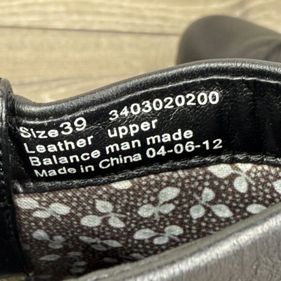 Dansko Buffy Women’s ask 8.5-9/EU 39 Black Leather Slouch Zip Ankle Boots - Picture 6 of 12